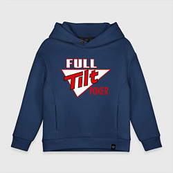 Толстовка оверсайз детская Full Tilt Poker, цвет: тёмно-синий