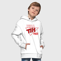 Толстовка оверсайз детская Full Tilt Poker, цвет: белый — фото 2