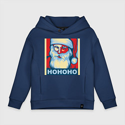 Толстовка оверсайз детская Santa HOHOHO, цвет: тёмно-синий