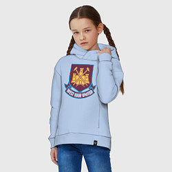 Толстовка оверсайз детская West Ham United, цвет: мягкое небо — фото 2