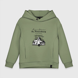 Толстовка оверсайз детская St. Isaac's Cathedral, цвет: авокадо