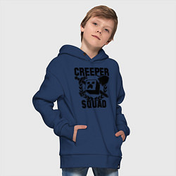 Толстовка оверсайз детская Creeper Squad, цвет: тёмно-синий — фото 2