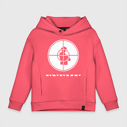 Толстовка оверсайз детская Public Enemy, цвет: коралловый