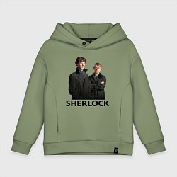 Толстовка оверсайз детская Sherlock, цвет: авокадо