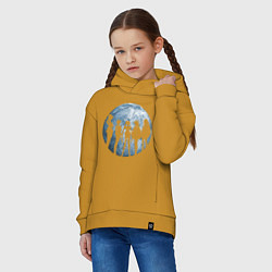 Толстовка оверсайз детская Войны в матросках, цвет: горчичный — фото 2