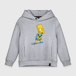 Толстовка оверсайз детская Bart Bully, цвет: меланж