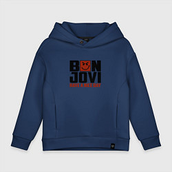 Толстовка оверсайз детская Bon Jovi: Nice day, цвет: тёмно-синий