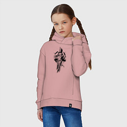 Толстовка оверсайз детская Молодой Маяковский, цвет: пыльно-розовый — фото 2