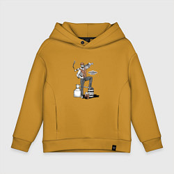 Толстовка оверсайз детская Бутлегер, цвет: горчичный