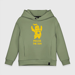 Толстовка оверсайз детская Praise the Sun, цвет: авокадо