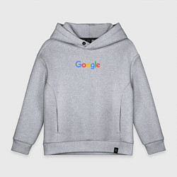 Толстовка оверсайз детская Google, цвет: меланж