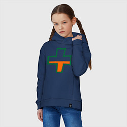 Толстовка оверсайз детская TF2 Health, цвет: тёмно-синий — фото 2