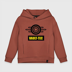 Толстовка оверсайз детская Vault-tec, цвет: кирпичный