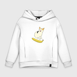 Детское худи оверсайз Cat no banana meme