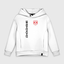Толстовка оверсайз детская Dodge Style, цвет: белый