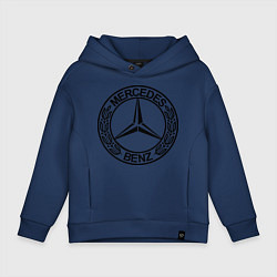 Толстовка оверсайз детская Mercedes-Benz, цвет: тёмно-синий