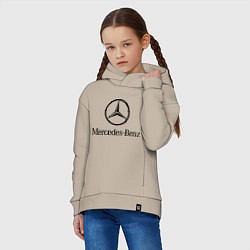 Толстовка оверсайз детская Logo Mercedes-Benz, цвет: миндальный — фото 2