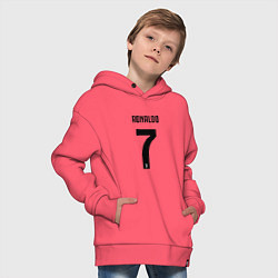 Толстовка оверсайз детская RONALDO 7, цвет: коралловый — фото 2