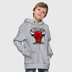 Толстовка оверсайз детская Chicago Bulls est. 1966, цвет: меланж — фото 2