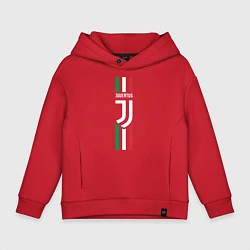 Толстовка оверсайз детская FC Juventus: Italy, цвет: красный