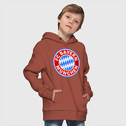 Толстовка оверсайз детская Bayern Munchen FC, цвет: кирпичный — фото 2