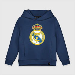 Толстовка оверсайз детская Real Madrid FC, цвет: тёмно-синий