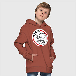 Толстовка оверсайз детская Ajax FC, цвет: кирпичный — фото 2