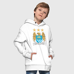 Толстовка оверсайз детская Manchester City FC, цвет: белый — фото 2