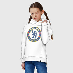 Толстовка оверсайз детская Chelsea FC, цвет: белый — фото 2