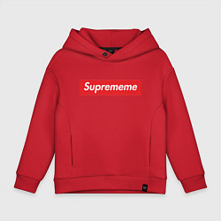 Толстовка оверсайз детская Suprememe, цвет: красный