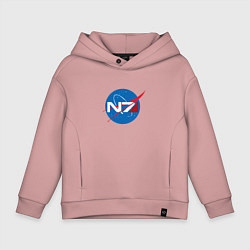 Толстовка оверсайз детская NASA N7, цвет: пыльно-розовый