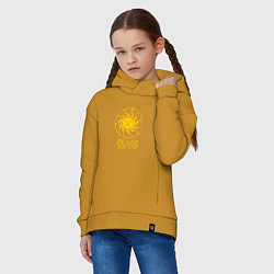 Толстовка оверсайз детская Praise The Sun, цвет: горчичный — фото 2
