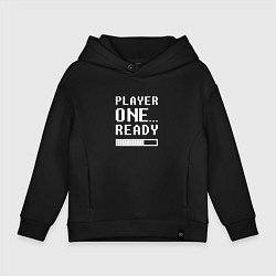 Толстовка оверсайз детская Ready Player One Loading, цвет: черный