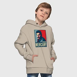 Толстовка оверсайз детская Freddie Mercury, цвет: миндальный — фото 2