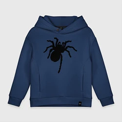 Толстовка оверсайз детская Черный паук, цвет: тёмно-синий