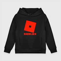 Толстовка оверсайз детская Roblox Logo, цвет: черный