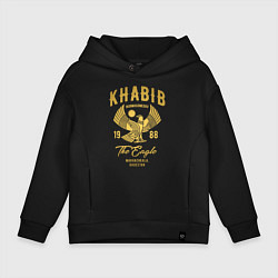 Толстовка оверсайз детская Хабиб Нурмагомедов, цвет: черный