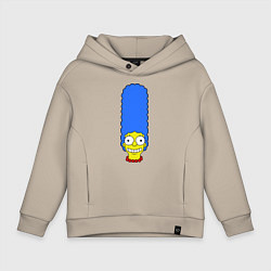 Толстовка оверсайз детская Marge Face, цвет: миндальный