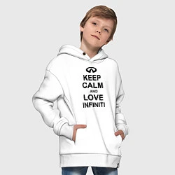 Толстовка оверсайз детская Keep Calm & Love Infiniti, цвет: белый — фото 2