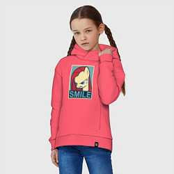 Толстовка оверсайз детская MLP: Smile, цвет: коралловый — фото 2