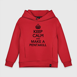 Детское худи оверсайз Keep Calm & Make A Pentakill