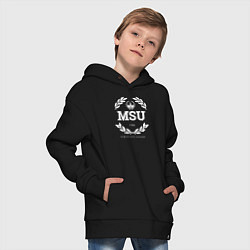 Толстовка оверсайз детская MSU, цвет: черный — фото 2