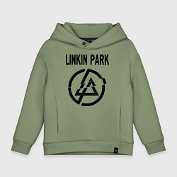 Толстовка оверсайз детская Linkin Park, цвет: авокадо