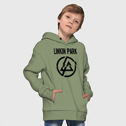 Толстовка оверсайз детская Linkin Park, цвет: авокадо — фото 2