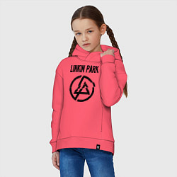 Толстовка оверсайз детская Linkin Park, цвет: коралловый — фото 2
