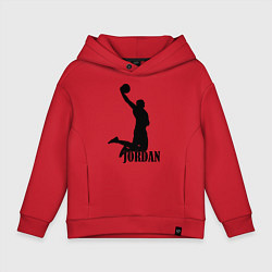 Толстовка оверсайз детская Jordan Basketball, цвет: красный