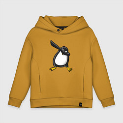 Толстовка оверсайз детская DAB Pinguin, цвет: горчичный