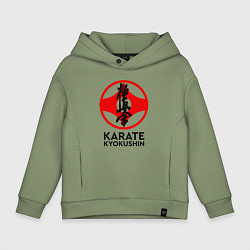 Толстовка оверсайз детская Karate Kyokushin, цвет: авокадо