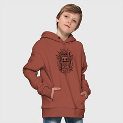 Толстовка оверсайз детская Hollow Knight, цвет: кирпичный — фото 2