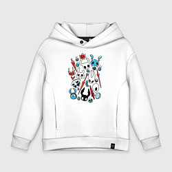 Толстовка оверсайз детская Hollow Knight, цвет: белый